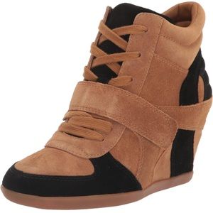 SAVE $150 - NIB RARE ASH BOWIE WEDGE HEEL SUEDE SNEAKERS - SIZE 37